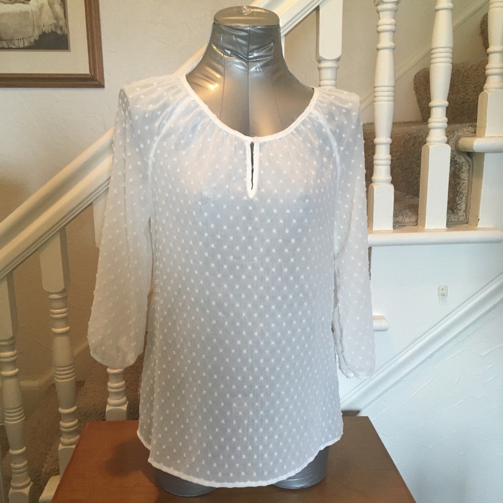 Sheer white blouse